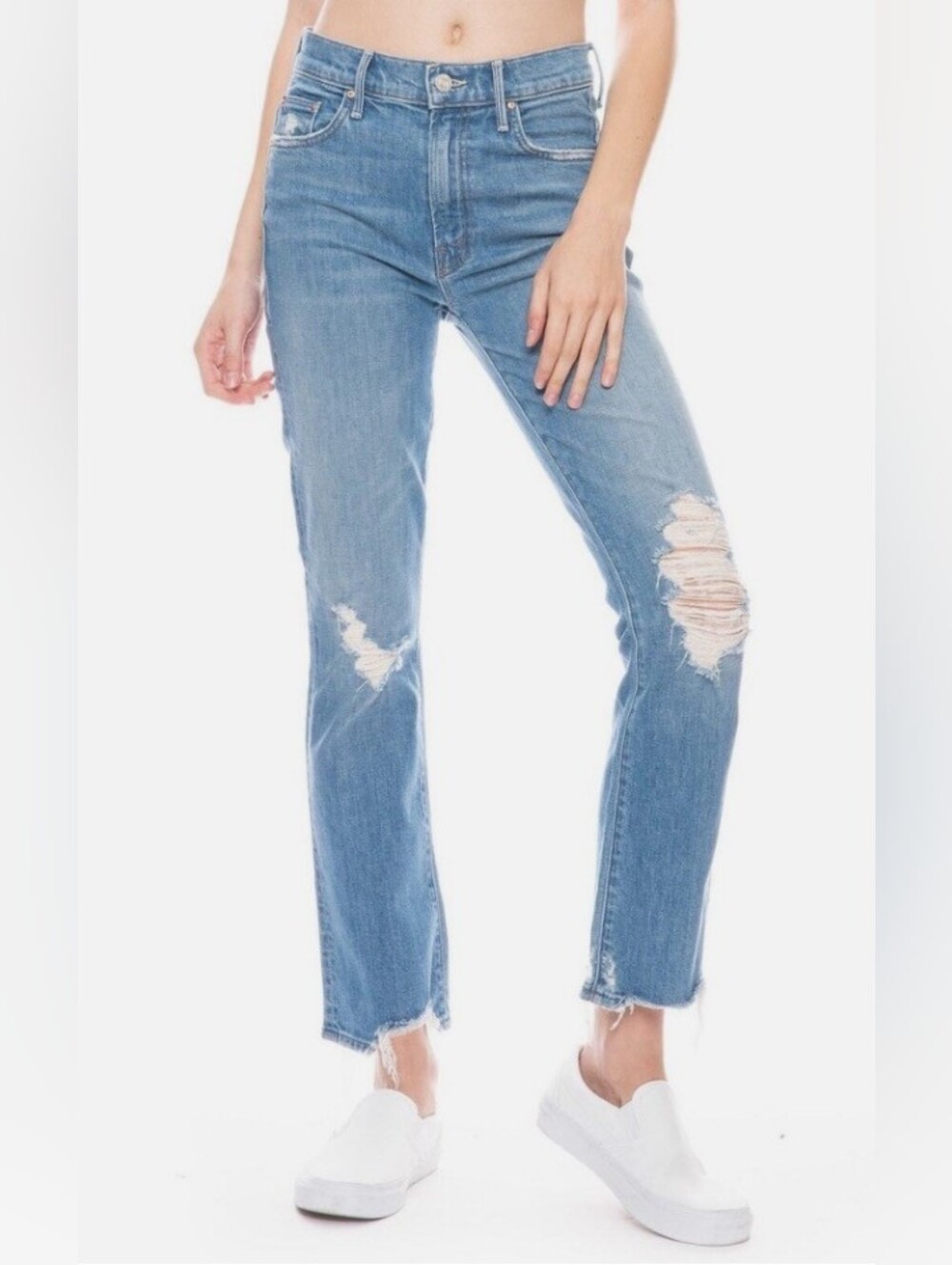 MOTHER SUPERIOR The Insider Ankle Chew Destroyed Bills Wash EUC 25 Jeans